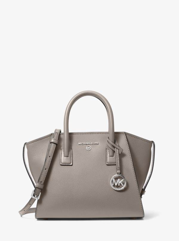 Damske Satchel Taske Michael Kors Avril Small Leather Top-Zip Siva - Kabelky Michael Kors Levně | ZBWRV-9321